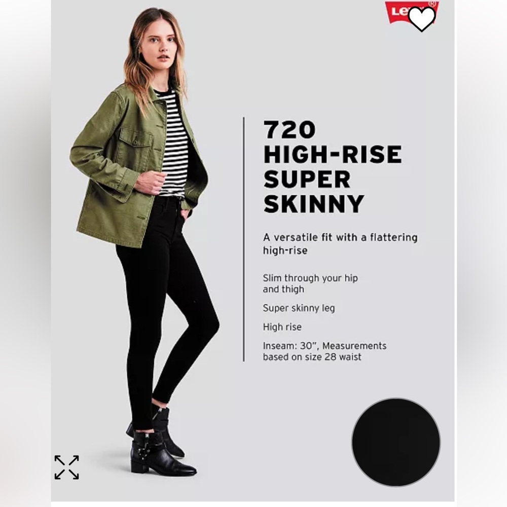 Levi’s High-Rise Skinny Jeans in Black